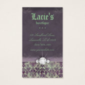 Kaarten met beeldscherm Vintage Damask Jewelry GP Visitekaartje (Achterkant)