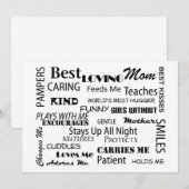 Kaarten met berichten voor mama (Voorkant / Achterkant)