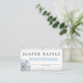 Kaarten met blauw Snowflake-luierspoeling (Staand voorkant)