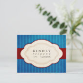 Kaarten met Charm Blue en Red Response RSVP Kaartje (Staand voorkant)