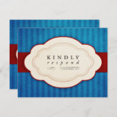 Kaarten met Charm Blue en Red Response RSVP Kaartje (Voorkant / Achterkant)