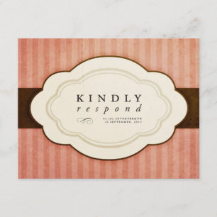 Kaarten met Charm Pink en Chocolade Response RSVP Kaartje