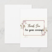 Kaarten met dankbetuiging waterverf eucalyptus ele (Voorkant / Achterkant)