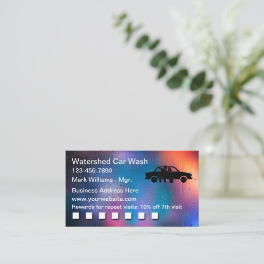 Kaarten met de koelste as van de auto visitekaartje (Staand voorkant)