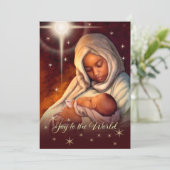 Kaarten met een Afrikaanse Amerikaanse Madonna Fla (Staand voorkant)