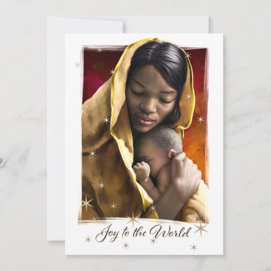 Kaarten met een Afrikaanse Amerikaanse Madonna Fla (Voorkant)