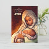 Kaarten met een Afrikaanse Amerikaanse Madonna Fla (Staand voorkant)