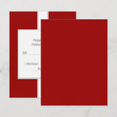 Kaarten met een balk of bat Mitzvah Reply {rood} RSVP Kaartje (Voorkant / Achterkant)