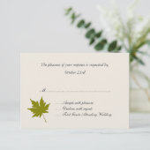 Kaarten met een elegant Fall Wedding Response RSVP Kaartje (Staand voorkant)