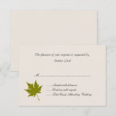 Kaarten met een elegant Fall Wedding Response RSVP Kaartje (Voorkant / Achterkant)