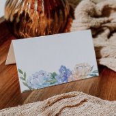 Kaarten met een mosterdblauw Florals buffer voor v Plaatskaartje