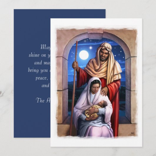 Kaarten met een paarse kerstviering (Voorkant / Achterkant)