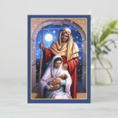 Kaarten met een paarse kerstviering (Staand voorkant)