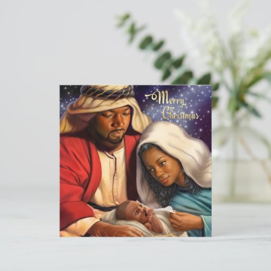 Kaarten met een paarse kerstviering (Staand voorkant)