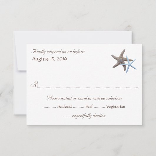 Kaarten met een witte reactie op een staartje met RSVP kaartje (Achterkant)