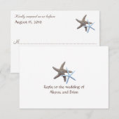 Kaarten met een witte reactie op een staartje met  RSVP kaartje (Voorkant / Achterkant)