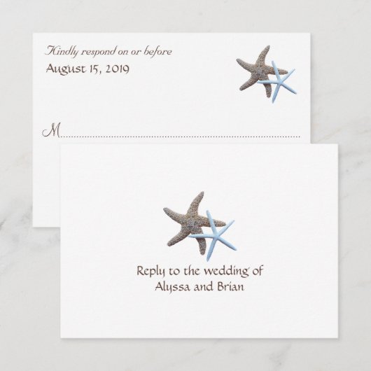 Kaarten met een witte reactie op een staartje met  RSVP kaartje (Voorkant / Achterkant)