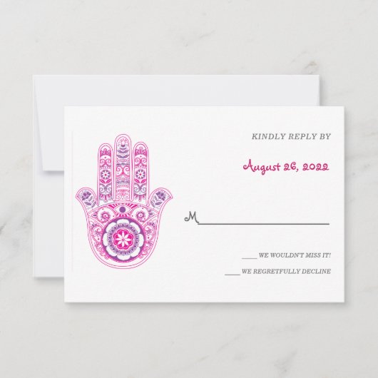 Kaarten met fancy kleurvolle Hamsa respons (Voorkant)