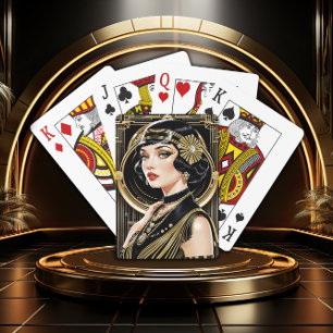 Kaarten met Gouden Gatsby-glamour klassieker speel