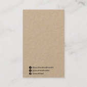 Kaarten met kraft Natural Thored Earring Visitekaartje (Achterkant)