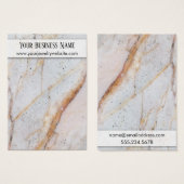 Kaarten met marmer/Gold Veins Earring Holring Visitekaartje (Voorkant /achterkant)