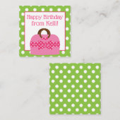 Kaarten met Polka Dot Purse Personalized Gift Encl Notitiekaartje (Voorkant / Achterkant)