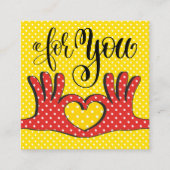 Kaarten met pooldots vierkante visitekaartje (Voorkant)