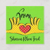 Kaarten met pooldots vierkante visitekaartje (Achterkant)