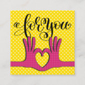 Kaarten met pooldots vierkante visitekaartje (Voorkant)