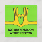 Kaarten met pooldots vierkante visitekaartje (Achterkant)