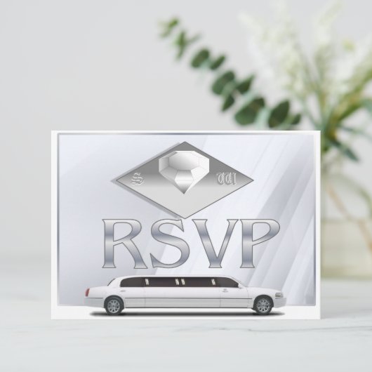 Kaarten met RSVP-monogramed Wedding (Staand voorkant)