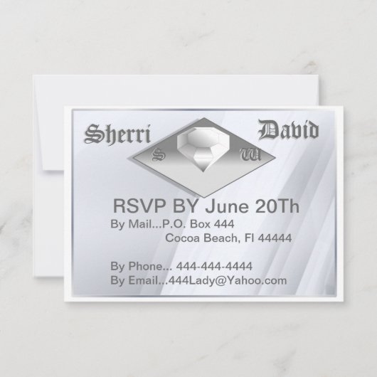 Kaarten met RSVP-monogramed Wedding (Achterkant)