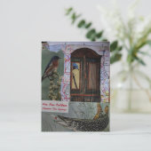 Kaarten met Vogels en Vis Retro Collage (Staand voorkant)