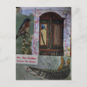 Kaarten met Vogels en Vis Retro Collage (Voorkant)