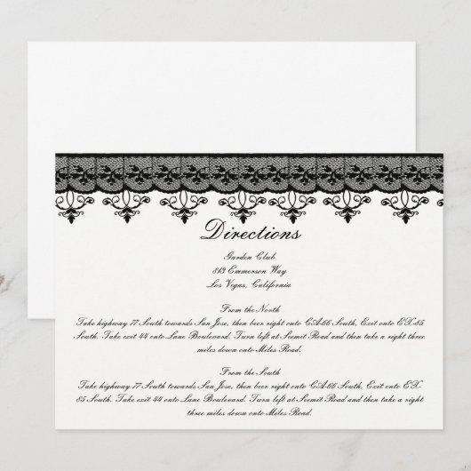 Kaarten met zwarte kant (Voorkant / Achterkant)