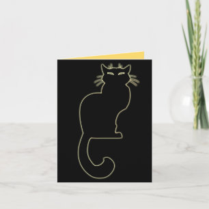 Kaarten met zwarte kat Aangepaste Halloween Party-