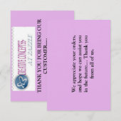 KAARTEN OM KLANTEN TE BEDANKEN (Voorkant / Achterkant)