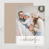 Kaarten op de nieuwjaarsfeestelijke fotokaart (Voorkant / Achterkant)