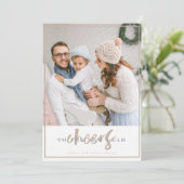 Kaarten op de nieuwjaarsfeestelijke fotokaart (Staand voorkant)