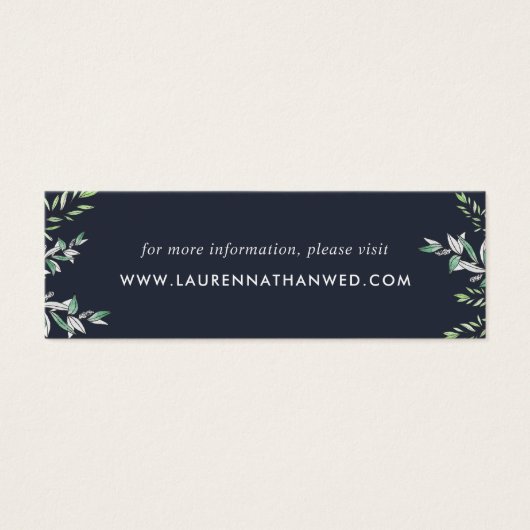 Kaarten op de website Winter Sage Wedding | Mini Visitekaartjes (Voorkant)
