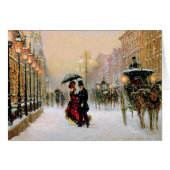  Kaarten op het kerst op de Parisiaanse scène (Voorkant Horizontaal)