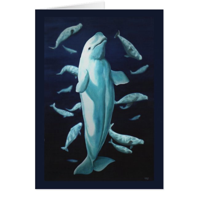 Kaarten op walvis - Speciaal Beluga Whale Art Kaar (Voorkant)