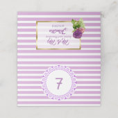 Kaarten Paars Petunia Wedding Table Aantal Plaatskaartje (Buitenkant ongevouwen)