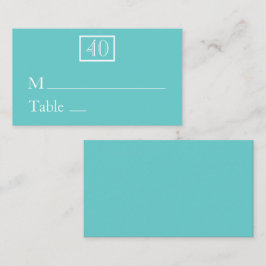 Kaarten plaatsen / Kaarten naam - Aqua Plaatskaartje