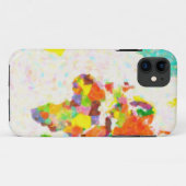 kaarten pointilisme Wereldkaart met bladeren Case-Mate iPhone Case (Achterkant (horizontaal))