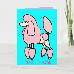 KAARTEN - ROZE POODLE ONTWERP - NOTITIEKAARTJES