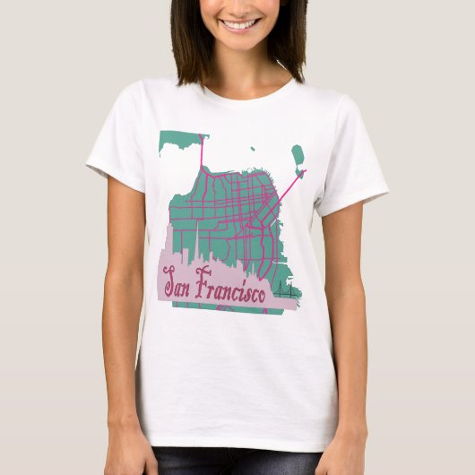 kaarten San Francisco T-shirt (Voorkant)
