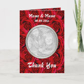 Kaarten sjabloon - aanpasbare rode rozen (Voorkant)