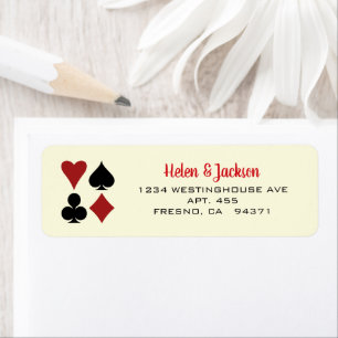 Kaarten spelen Black Cream Las Vegas Wedding Etiket
