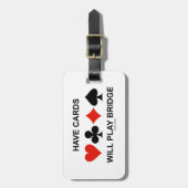 Kaarten spelen Bridge (vier kaartcircuits) Bagagelabel (Voorkant verticaal)